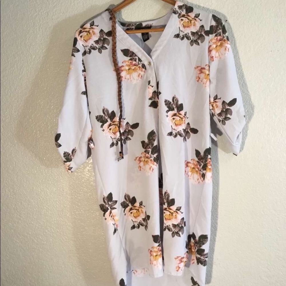 Rue 21 Lavender floral dress with belt